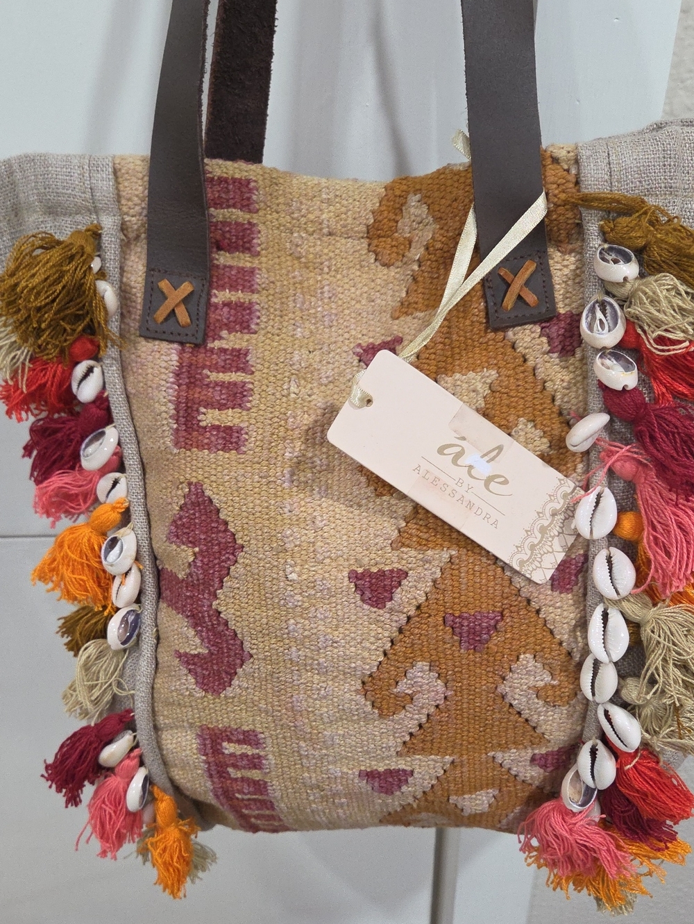 Ale By Allesandra Multicolor Tassel Bohemian Tote Bag